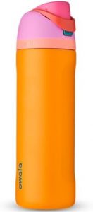 Owala FreeSip Insulated Stainless Steel Water Bottle with Straw for Sports and Travel, BPA-Free, 24-oz, Orchid/Orange (Tropical)