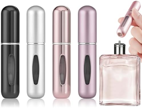 4 Pcs 5ml Portable Mini Refillable Perfume Atomizer Spray Bottle