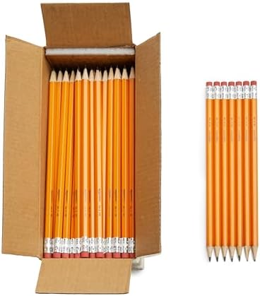 Amazon Basics Woodcased #2 Pencils, Pre-sharpened, HB Lead Bulk Box,