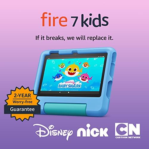 Amazon Fire 7 Kids tablet, ages 3-7. Top-selling 7" kids