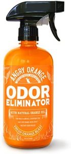 Angry Orange Pet Odor Eliminator for Strong Odor – Citrus Deodorizer for Strong Dog or Cat Pee Smells on Carpet, Furniture & Indoor Outdoor Floors – 24 Fluid Ounces – Puppy Supplies