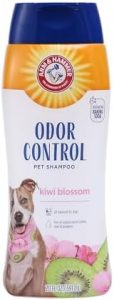 Arm & Hammer Super Deodorizing Shampoo For Dogs – Odor Eliminating Dog Shampoo For Smelly Dogs & Puppies With Arm & Hammer Baking Soda — Kiwi Blossom Scent, 20 Fl Oz,White