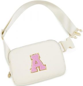 Birthday Gifts for 6 7 8 9 10 11 12 13 Year Old Girls,Belt Bag for Women Girls Fanny Pack Crossbody Bags for Kids,Fashion Waist Packs Cute Teen Trendy Stuff Travel Essentials | White,Pink A