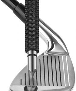 Bulex Golf Club Groove Sharpener, Re-Grooving Tool and Cleaner for Wedges & Irons – Generate Optimal Backspin – Suitable for U & V-Grooves