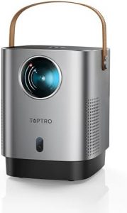 [Electric-Focus] 5G WiFi Bluetooth Projector, TOPTRO TR23 Mini Projector Support 1080P, 15000 Lumen, 4D/4P Keystone& Zoom, Latest Dust-Proof Portable Projector, Outdoor Projector for iOS/Android/PS5