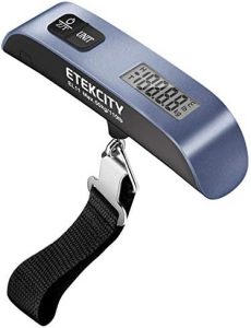 Etekcity Luggage Scale, Digital Suitcase Weight Scales for Travel Essential Accessories, Portable Hanging Fishing Scale for Travel Bag Tags, Cruise Ship Essentials, 110 Pounds, Battery Included