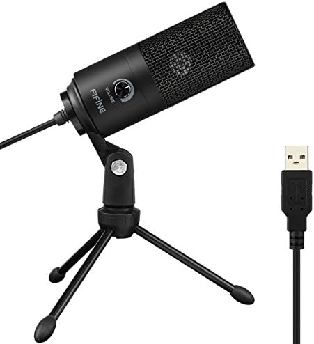 FIFINE USB Microphone, Metal Condenser Recording Microphone for Laptop MAC