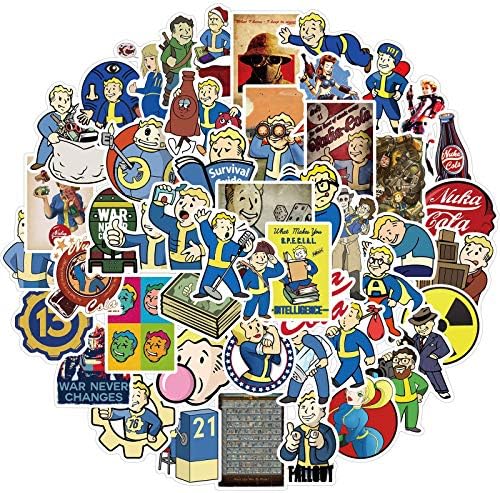 Fallout Stickers for Laptop and Water Bottle, Cool Game Vinyl