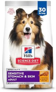 Hill’s Pet Nutrition Science Diet Dry Dog Food, Adult, Sensitive Stomach & Skin, Chicken Recipe, 30 lb. Bag