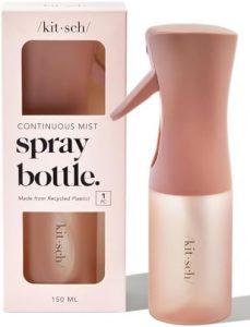 Kitsch Hair Spray Bottle, Ultra Fine Continuous Water Mister Spray Bottle for Plants, Home Cleaning, Barber Use, Hairstyling, Skin Care & More, 5 oz / 150 ml Refillable Empty Mist Sprayer, Terracotta