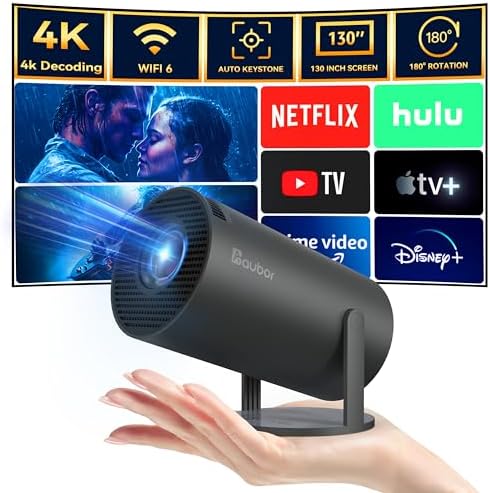 Mini Projector with Android TV 11.0, Support 1080P Smart Portable
