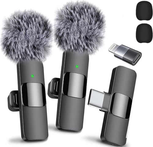 New 2024 Professional Wireless Lavalier Microphone for iPhone 15 Pro