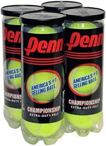 Penn Championship Tennis Balls – Extra Duty Felt Pressurized – 3 Balls (Pack of 4)