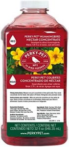 Perky-Pet 238 Red Hummingbird Liquid Nectar 32 Oz Concentrate – Makes Up To 128 Fluid Ounces of Nectar