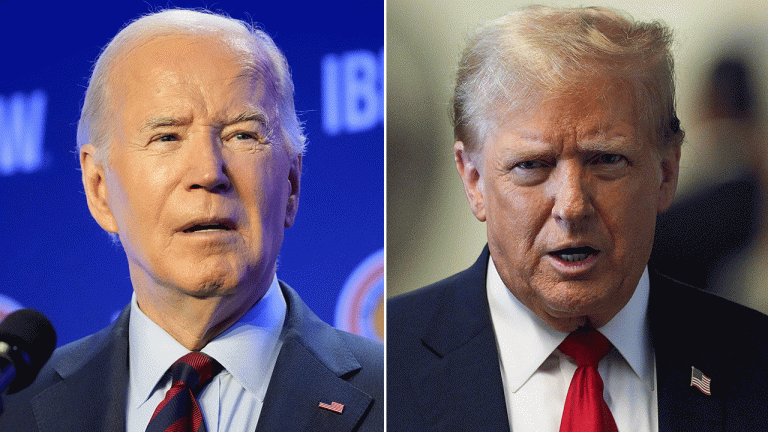 Poll shows Trump leading in important swing states against Biden.