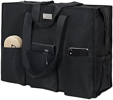 TOPDesign Utility Water Resistant Tote Bag with 13 Exterior &