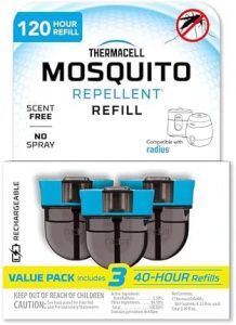 Thermacell Rechargeable Mosquito Repeller Refills; Advanced Repellent Formula Provides 20 Foot Protection Zone; Compatible with Thermacell E-Series & Radius Only; No DEET, Spray or Flame