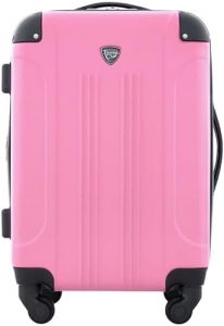Travelers Club Chicago Hardside Expandable Spinner Luggages, Hot Pink, 20″ Carry-On, HS-20720-EX-690N