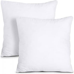 Utopia Bedding Throw Pillows Insert (Pack of 2, White) – 18 x 18 Inches Bed and Couch Pillows – Indoor Decorative Pillows