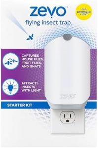 Zevo Flying Insect Trap, Fly Trap Captures Houseflies, Fruit Flies, and Gnats (1 Plug-in Base + 1 Cartridge)