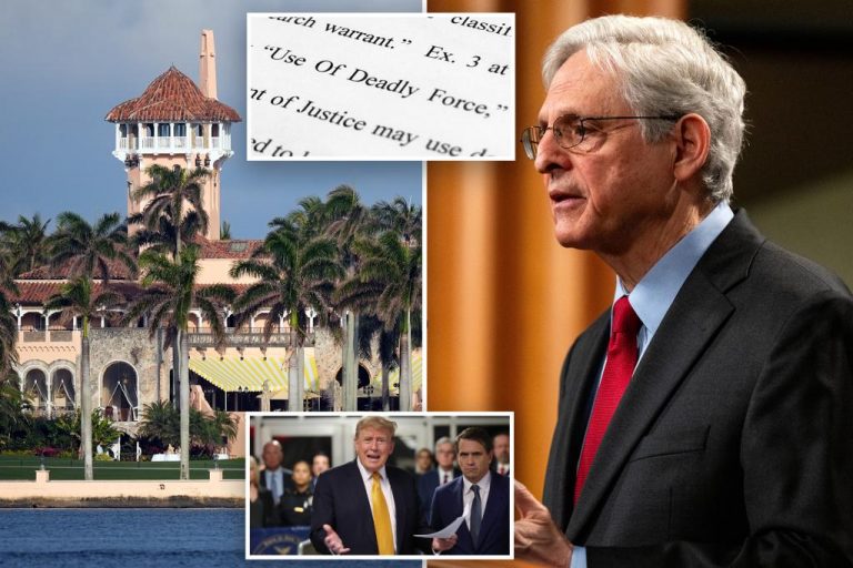 Attorney General Merrick Garland says Trump’s claim about ‘deadly force’ at Mar-a-Lago is false and dangerous.