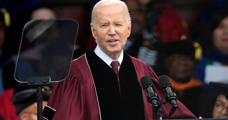Biden Listens to Morehouse Graduates’ Protests Against Gaza War