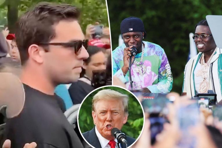 Billy McFarland, Sheff G, and Sleepy Hallow performed at a rally in the Bronx hosted by Trump.