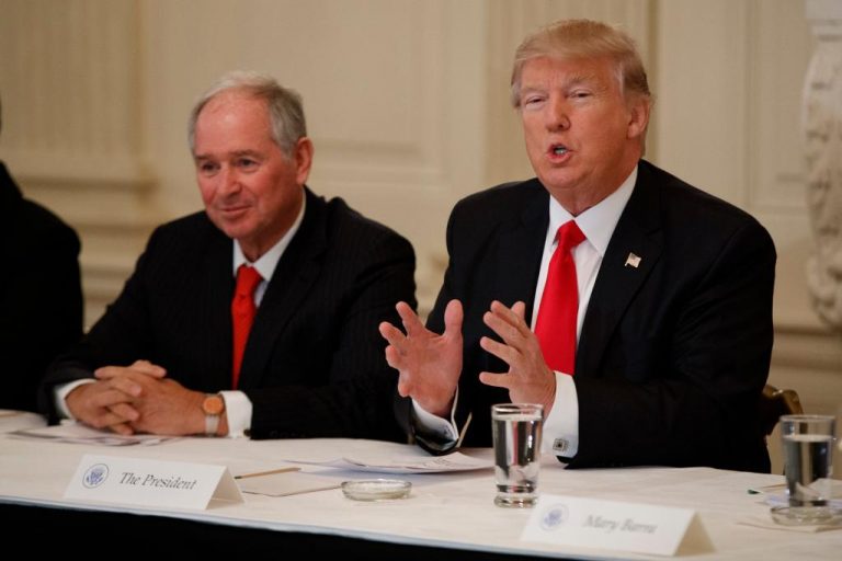 Blackstone CEO supports Trump due to economy worries and antisemitism rise.