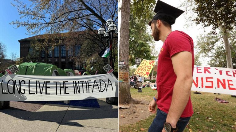 College students upset about canceled graduation ceremonies because of anti-Israel protests.