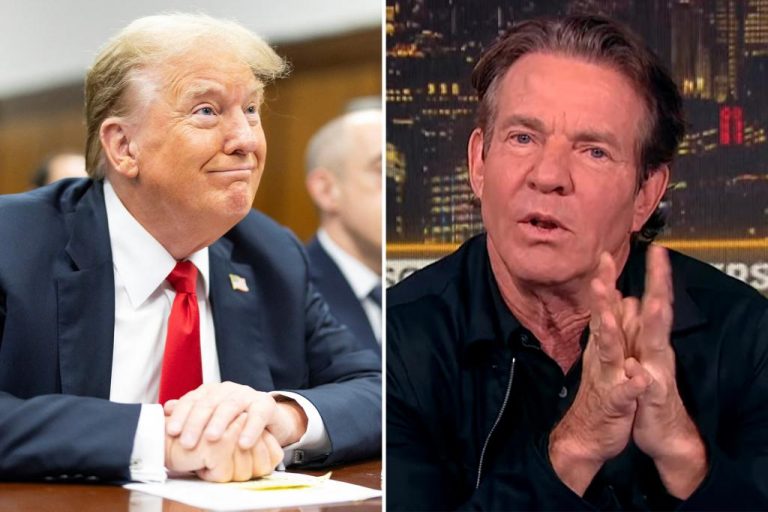 Dennis Quaid voted for Trump due to justice system concerns.