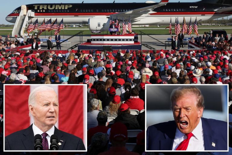Poll shows Trump slightly ahead of Biden in important state of Michigan.