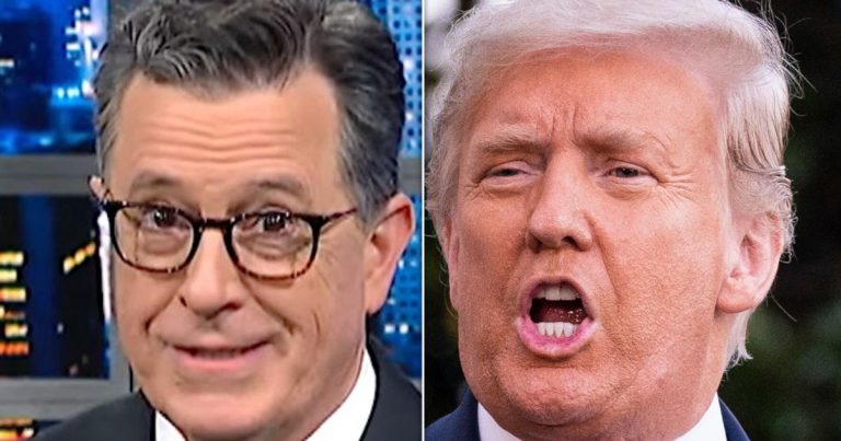 Stephen Colbert sees signs in new election data that are bad for Trump.