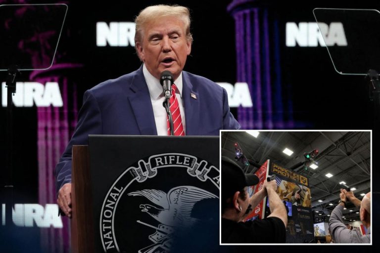 Trump accepts 2024 endorsement at NRA convention from gun-rights supporters.