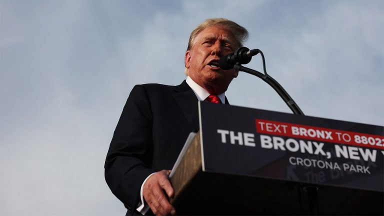 Trump promises to help New York City at big Bronx rally.