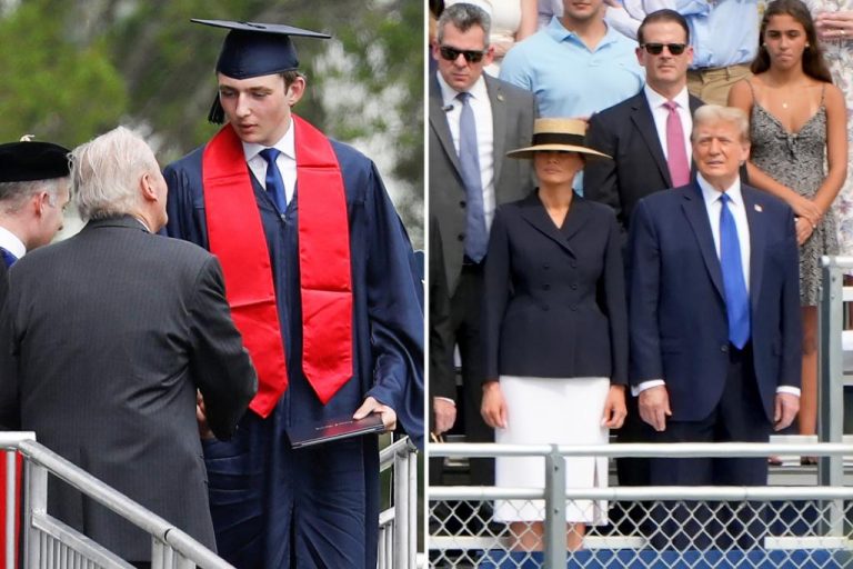 Trump takes break from ‘hush money’ trial to attend son Barron’s graduation