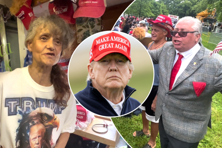 Video shows Trump supporters expressing loyalty before Bronx rally.