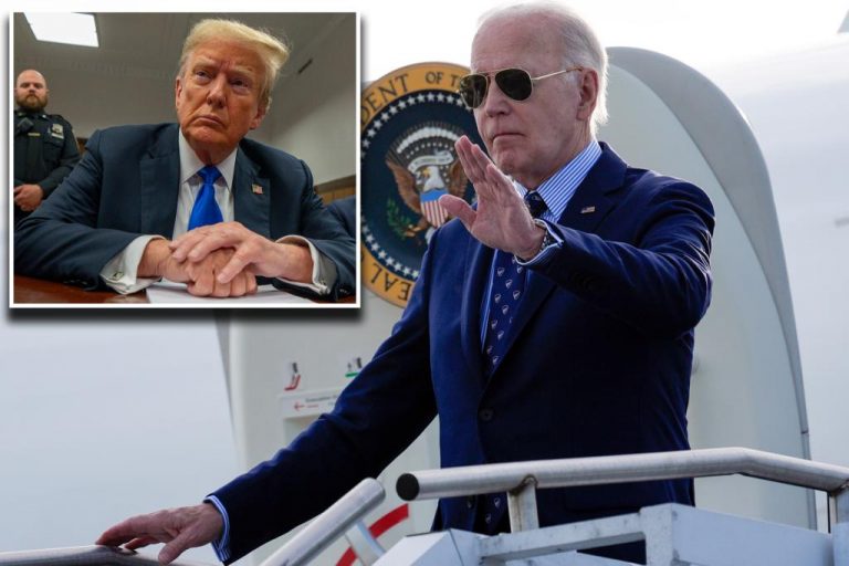 Biden believes Trump is running for president because he fears losing his freedoms due to being a convicted felon.