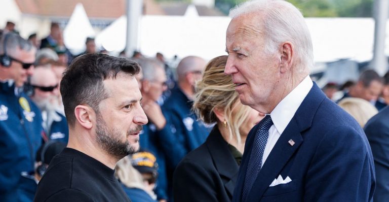 Biden supports Ukraine and warns about democracy on D-Day.