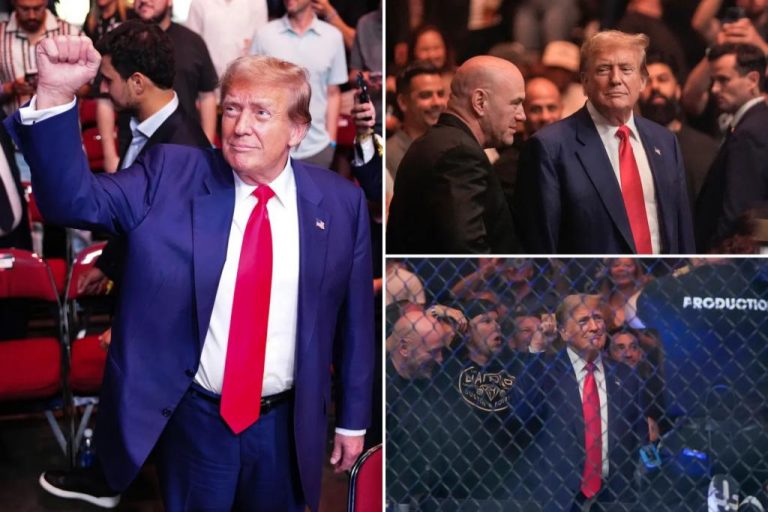 Donald Trump goes to UFC event after being found guilty in hush money trial.