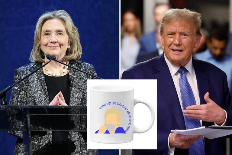 Hillary Clinton sells merchandise saying “She was right” after Trump is found guilty.