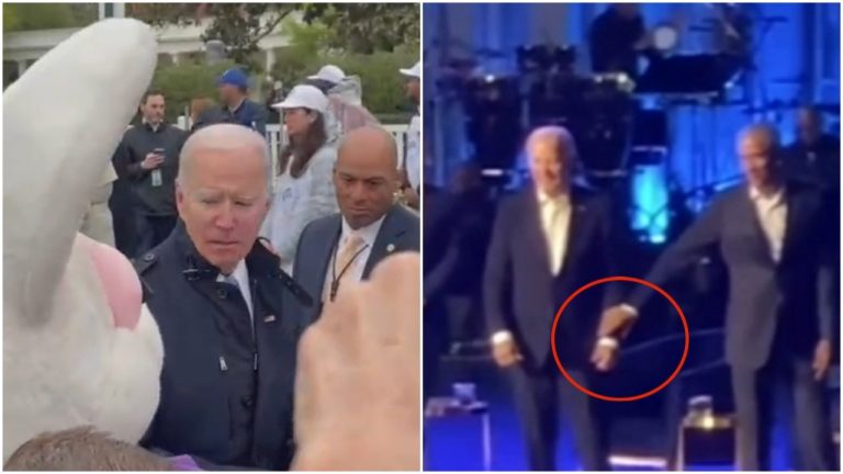 Obama takes Biden off stage at LA fundraiser, showing their close friendship and influence.