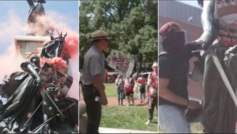Protestors damage property near White House, insult ranger with thrown objects