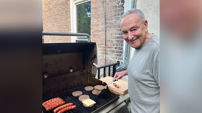Schumer deletes Father’s Day photo after criticism of grilling skills.