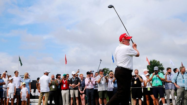 Trump and Biden argue over golf skills to show voters they’re still fit for presidency.
