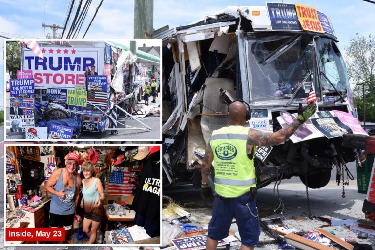 Trump supporter’s themed RV with ex-president’s posters crashes in NYC.