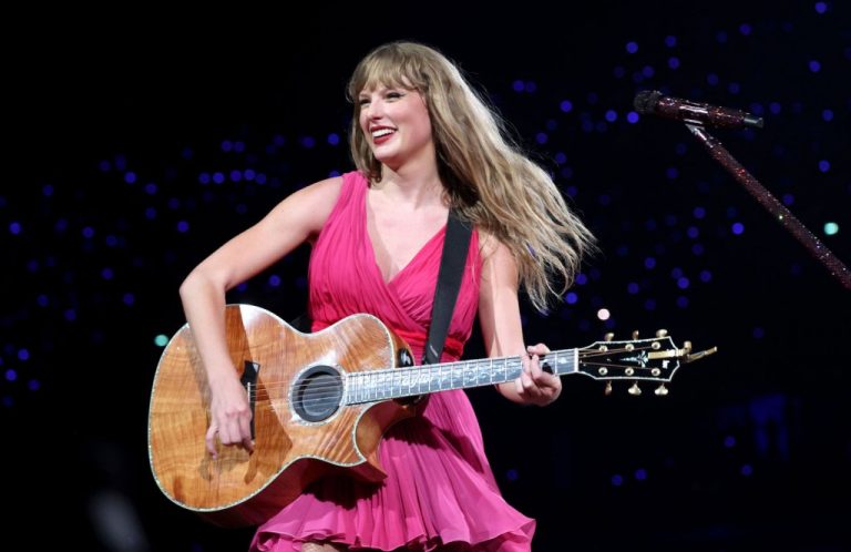 Watch Taylor Swift wish fans ‘Happy Pride Month’ at Lyon Eras Show.