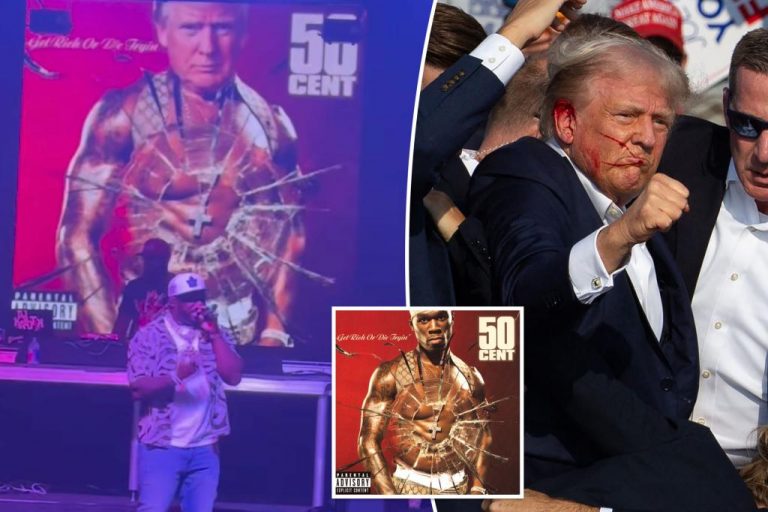 50 Cent uses Donald Trump’s picture on album cover after he was targeted in assassination.