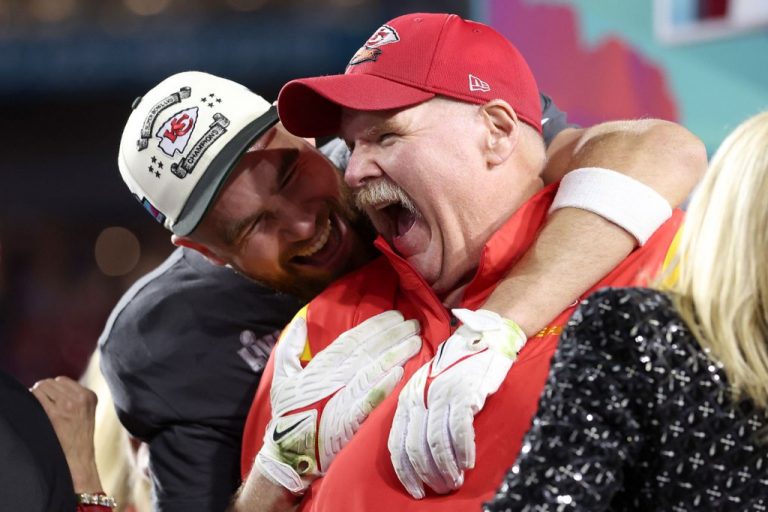 Andy Reid jokingly calls Travis Kelce Taylor Swift’s waterboy on tour