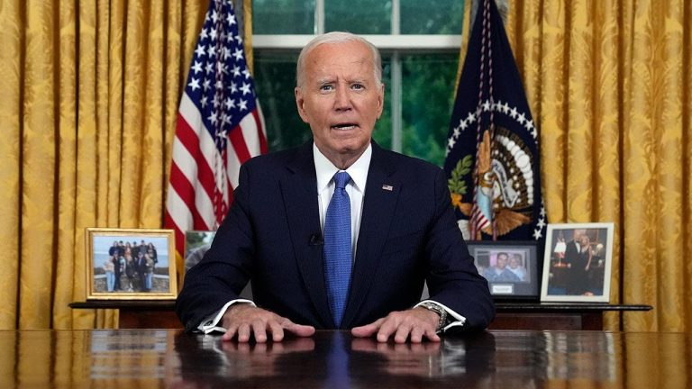 Biden supports Harris and talks about changing the Supreme Court in speech about not running in 2024.