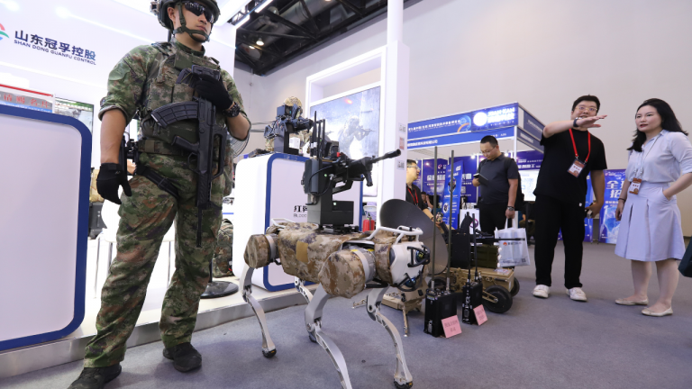 Lawmaker warns of threat from Chinese military AI robot-dogs with rifles